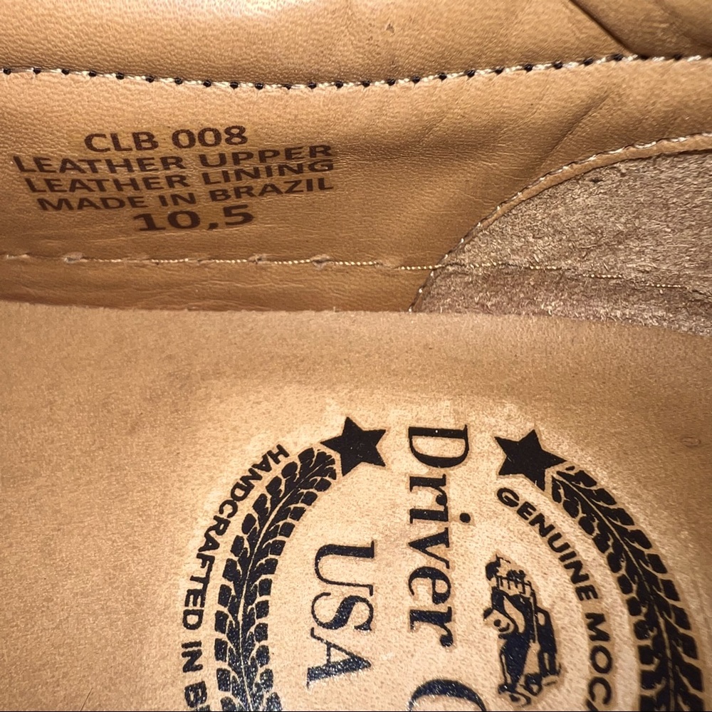 Driver Club USA 100% Leather Maui Slip On Sneakers Black-Blue NEW - Picture 6 of 7